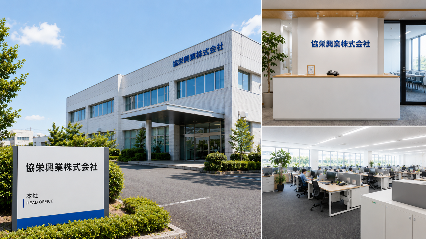 協栄興業株式会社 オフィス外観・受付風景